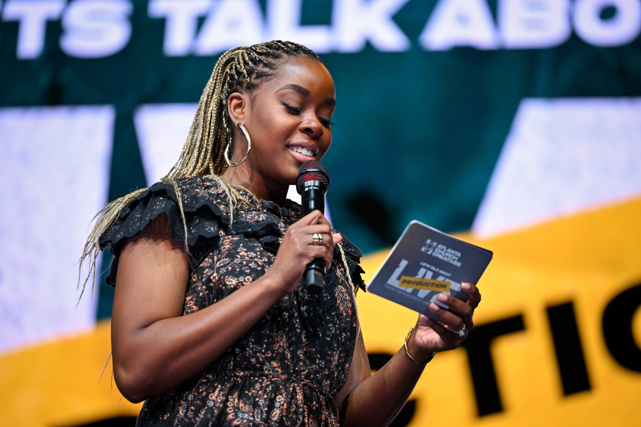 ACC speaker teaching from the stage