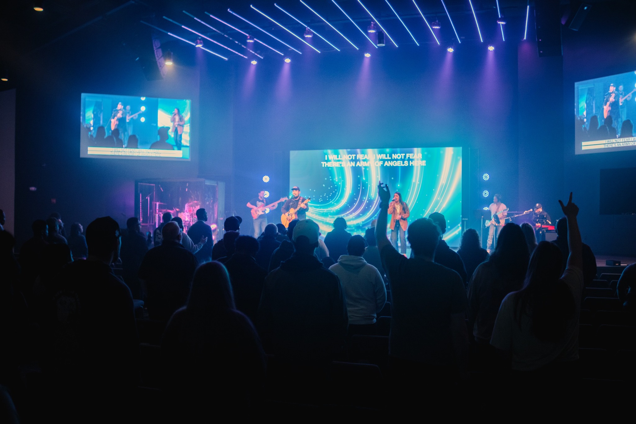 ACC event room with worship production lighting